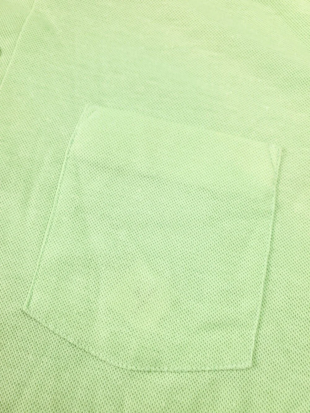 Vintage Action Polo Shirt Large Mint Lime Green 80s Pocket Pique Knit Retro